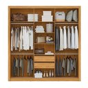 Ver imagem 3 de Guarda Roupa Roupeiro 3 Portas de Correr Residence Cinamon Touch Off White Demóbile