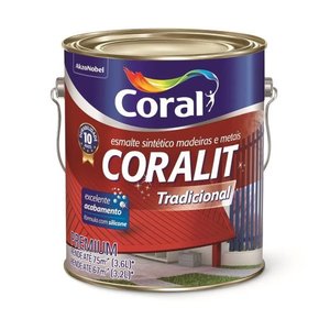 Coral Coralit Ultra Resistência Brilho 3,6 litros Cinza Escuro