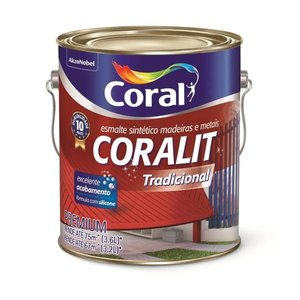 Coral Coralit Ultra Resistência Brilho 0,9 litro Cinza Escuro