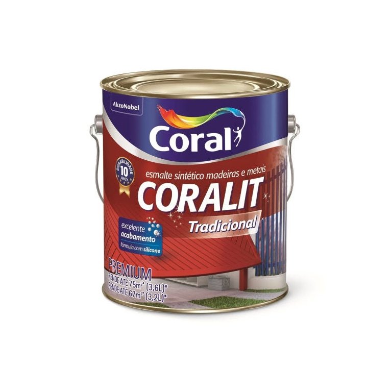 Coral Coralit Ultra Resistência Brilho 0,9 litro Cinza Escuro