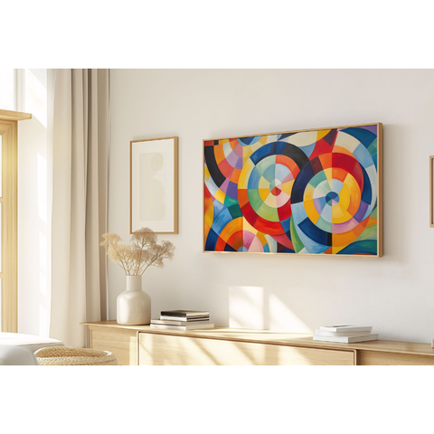 Quadro Decorativo N°94 160x90cm - Caleidoscópio - Madeira Clara - Rollflex