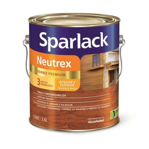 Sparlack Verniz Neutrex 3,6 litros Castanho Avermelhado