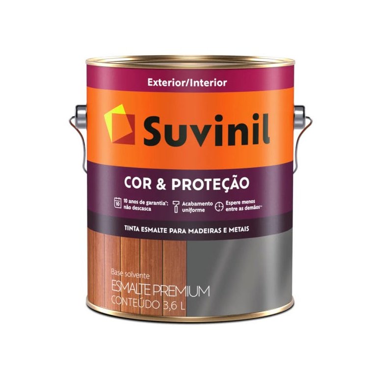 Suvinil Esmalte Brilhante Cor & Proteção 3,6 litros Marrom