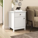 Ver imagem 2 de Mesa de Cabeceira Colonial com 1 Gaveta MB2014 Branco