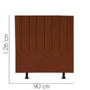 Ver imagem 2 de Cabeceira Estofada Carla 90cm Solteiro para Cama Box Quarto Suede Terracota Telha - Gat Magazine