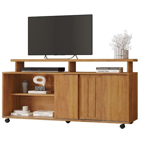 Rack Bancada para TV 50 pol 1 Porta 136 cm Maxx Cedro Rudk