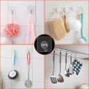 Ver imagem 4 de Kit 4x Ganchos Adesivo Sem Furo Parede Multiuso Transparente Banheiro Quarto Cozinha