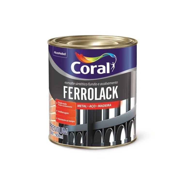Coral Coralit Antiferrugem Ferrolack 0,9 litros Cinza