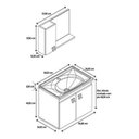 Ver imagem 5 de Armario Banheiro 60cm Tirare Suspenso Br -rv Kit Gaam
