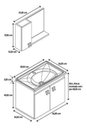 Ver imagem 5 de Armario Banheiro 60cm Tirare Suspenso Br -rv Kit Gaam