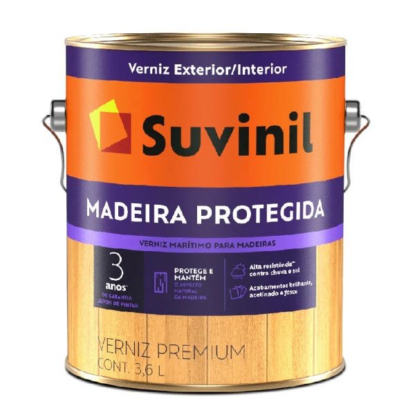 Suvinil Verniz Maritimo Fosco Madeira Protegida 3,6 litros 3,6 litros - 2