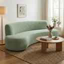 Ver imagem 1 de Sofá Orgânico Mônaco Dekorien Bouclé Verde 180cm