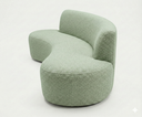 Ver imagem 4 de Sofá Orgânico Mônaco Dekorien Bouclé Verde 180cm
