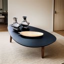 Ver imagem 1 de Mesa de Centro Sala Orgânica Paris Média Cor Preto Demoglass