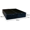 Ver imagem 2 de Cama Box Baú Casal Bipartido Suede Mega Cama Preto