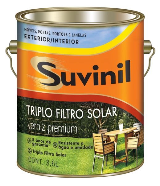 Suvinil Verniz Triplo Filtro Solar Brilhante 3,6 litros 3,6 litros