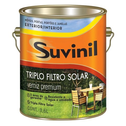 Suvinil Verniz Triplo Filtro Solar Brilhante 3,6 Litros