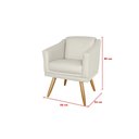 Ver imagem 3 de Kit 2 Poltronas Decorativa San Diego Sala Recepção Escritório Bege Nude