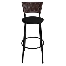 Banqueta Bistrô Aço Junco Hawaii Assento Preto - 2