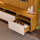 Ver imagem 3 de Estante Home Ripado Absoluto para Tv até 65 Polegadas -2 Portas e Nicho com Leds -rodizio -carmolar: