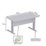 Mesa Escritório 0,90x0,60 Pandin Maxxi Cinza/Cinza - 2