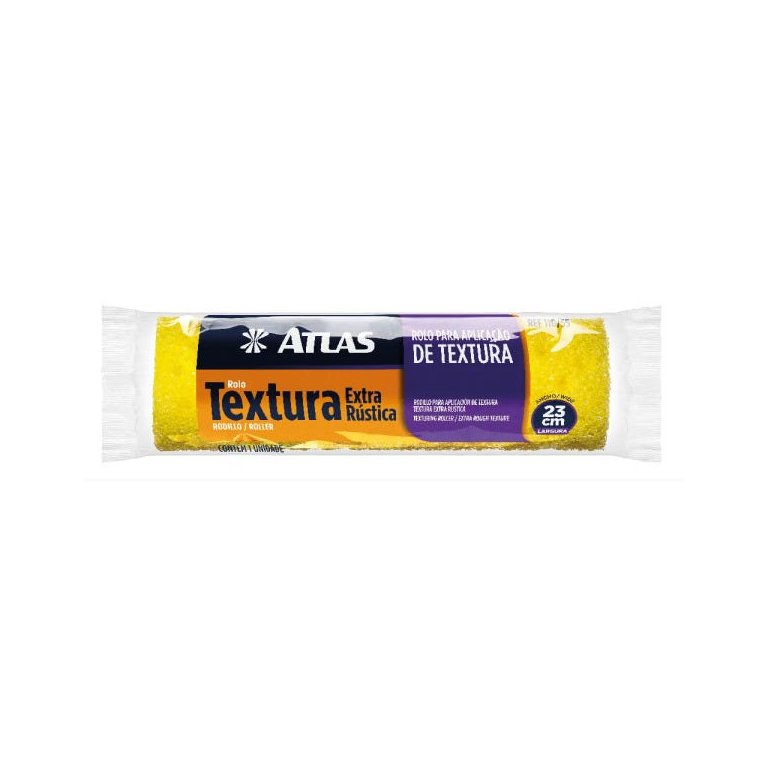 Atlas Rolo Textura Extra Rústica 23cm Sem Cabo 23cm Sem Cabo