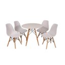 Ver imagem 1 de Kit Mesa Jantar Eames Eiffel 120cm + 4 Cadeiras Eames Eiffel - Branca
