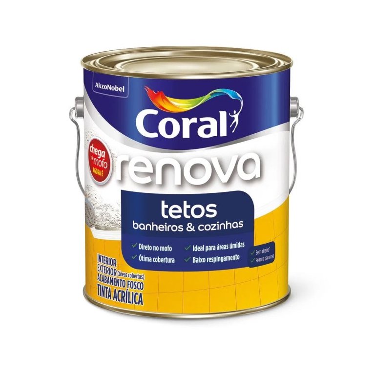 Tinta Acrílica Chega de Mofo 900ml Branco Coral