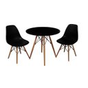 Ver imagem 1 de Kit Mesa Jantar Eames Eiffel 90cm + 2 Cadeiras Eames Eiffel - Preta