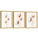 Ver imagem 1 de Quadro Decorativo Trio Flor Minimalista Elegância