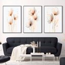 Ver imagem 2 de Quadro Decorativo Trio Flor Minimalista Elegância