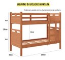 Ver imagem 4 de Beliche com Cama Auxiliar Jaspe Treliche Mdf Cor:nature