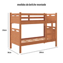 Ver imagem 5 de Beliche com Cama Auxiliar Jaspe Treliche Mdf Cor:nature