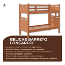 Ver imagem 2 de Beliche com Cama Auxiliar Jaspe Treliche Mdf Cor:nature