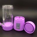 Ver imagem 4 de Mini Liquidificador Portátil Recarregável - Azul