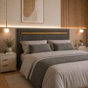 Ver imagem 1 de Cabeceira Painel Gabriela p/ Cama Queen 160cm Estofada Veludo:Cinza Escuro