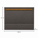 Ver imagem 2 de Cabeceira Painel Gabriela p/ Cama Queen 160cm Estofada Veludo:Cinza Escuro