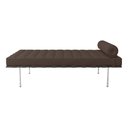 Ver imagem 1 de Couch Barcelona Couro Sintético Design Modernista Sala Escritório Recepção Linha Premium - Marrom