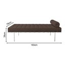 Ver imagem 2 de Couch Barcelona Couro Sintético Design Modernista Sala Escritório Recepção Linha Premium - Marrom