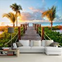 Ver imagem 1 de Papel de Parede 3D Praias 0009 - Adesivo Paisagem