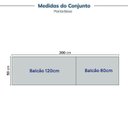 Ver imagem 3 de Cozinha Compacta Planejada 3 Peças 2 Balcões 1 Tampo Soho CabeCasa MadeiraOriginals Azul/Branco