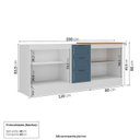 Ver imagem 4 de Cozinha Compacta Planejada 3 Peças 2 Balcões 1 Tampo Soho CabeCasa MadeiraOriginals Azul/Branco