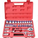 Ver imagem 1 de Jogo de Chave Soquete 31 Pçs 8 a 32mm Sextavado e Estriado Gt541 Lorben