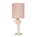 Ver imagem 1 de Abajur Infantil Passarinho Rosa Base Branco Provençal 20x49