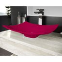 Ver imagem 1 de Cuba Pia De Apoio Para Banheiro Toleato Folha Bari 43 Cm Marmorite Fúcsia Pink Rosa