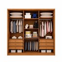 Ver imagem 5 de Guarda Roupa Casal MDF 3 Portas 6 Gavetas Montreal Marrom/Cinamomo