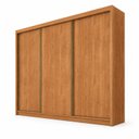 Ver imagem 2 de Guarda Roupa Casal MDF 3 Portas 6 Gavetas Montreal Marrom/Cinamomo