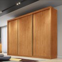Ver imagem 1 de Guarda Roupa Casal MDF 3 Portas 6 Gavetas Montreal Marrom/Cinamomo