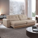 Ver imagem 1 de Sofá Dubai Linho 02 Módulos de 100 Cm B25 Cm Meu Sofá Online A226 Linho Bege