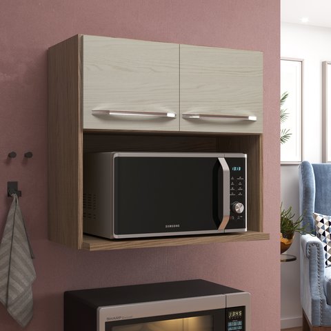 Armário Aéreo Modulado para Microondas Fidelitá Paris 70cm 2 Portas
